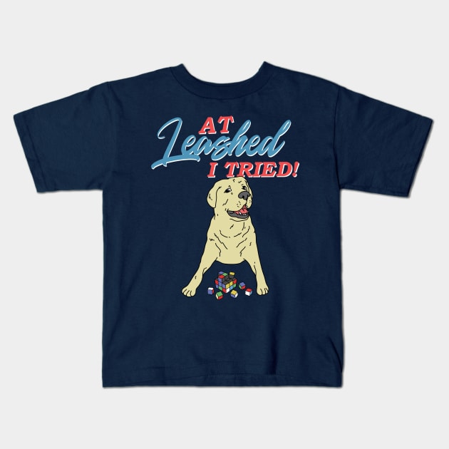 At Leashed I Tried Kids T-Shirt by Freid